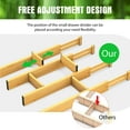 thumbnail image 6 of ANTOWIN Expandable Bamboo Drawer Dividers Organizers, Drawer Separators Splitter, 17-22 inches Long Adjustable Spring-loaded Organizer for Large Utensil, Clothes, Tools Drawers, 6 of 8
