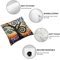 thumbnail image 4 of Acheng Throw Pillow Covers Colorful Circles Dots Tree of Life Soft Square Pillowcase,Cushion Case for Couch Sofa Bed Bedroom Car Living Room,2 pcs White, 4 of 6