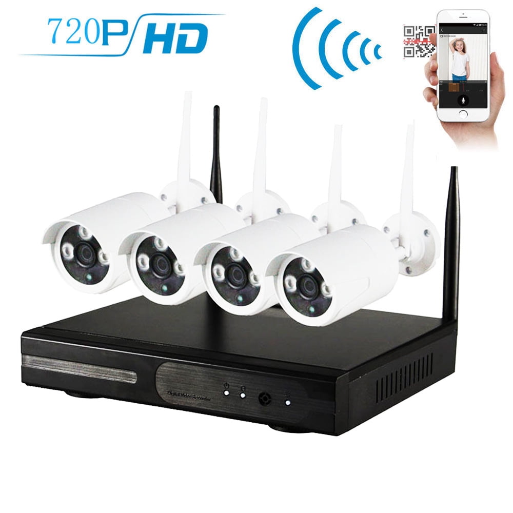 Zimtown 4CH 720P NVR Wireless Wifi Outdoor IR Night Vision ...