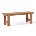 thumbnail image 4 of WestinTrends Ashore Outdoor HDPE 48" Modern Backless Patio Bench, Teak, 4 of 16