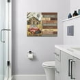 thumbnail image 6 of Farmhouse Truck Wall Art Old Barn Pictures Prints Rustic Windmill Decor Country Red Painting Inspirational Quotes Canvas Modern Framed Home for Bathroom Bedroom 16/''''x12/'''', 12/''''x16/'''', 6 of 6