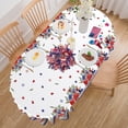 thumbnail image 6 of 4th of July Oval Tablecloth 60x84 Inch, Patriotic Fourth of July Tablecloth Oval 4th of July Table Cloth for Party Kitchen Dinner Decor, 6 of 6