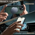 thumbnail image 2 of Allytechgroup Case for iPhone 15 [Compatible with Magsafe] RFID Blocking 2 in 1 Detachable [Support Magnetic Car Mount] with Kickstand/Card Slots/Pockets/Folio Stand Faux Leather Wallet Cover, Green, 2 of 11