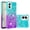 Blue Purple, variant on Motorola MOTO G Power 5G 2024 Case, Liquid Glitter Funny Bling Shiny Crystal Flowing Sparkle Moving Cover Clear Bumper
