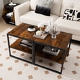 thumbnail image 2 of Gymax 2PCS 2-Tier End Side Sofa Coffee Table 20'' Square Table for Living Room Bedroom, 2 of 10