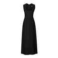 thumbnail image 6 of ZZwxWA Womens Summer Dresses 2025 Casual Maxi Dress Sleeveless Elegant Split Long Dresses Party Dress Plus Size, 6 of 6