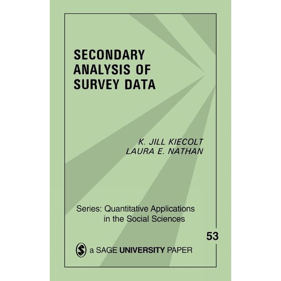 Quantitative Applications in the Social Secondary Analysis of Survey Data, Book 53, (Paperback)