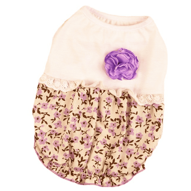 Vestidos florales de verano para mascotas de Dinheiro, vestido de princesa con girasoles para perros, vestido para gatos, ropa para cachorros y gatos, ropa para perros