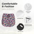 thumbnail image 6 of Lsque Skull flower leaf Plaid Printed Women's Running Shorts with Liner Pockets,Elastic Quick Dry Workout Athletic Gym Yoga Shorts,Womens High Waist Shorts-Medium, 6 of 9