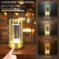 thumbnail image 5 of Ikristin Atmosphere Lantern Portable LED Night Candle lamp, Three Lights Metal Table Lamp, Touch Switch Cordless Rechargeable Washroom, Bedroom, Camping, 5 of 8
