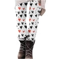 thumbnail image 3 of lcziwo Women's Valentine Day Leggings Novelty Heart Graphic Print Tight Yoga Pants Casual Elastic High Waisted Tummy Control Sport Leggings Multicolor M, Womens Sweaters Clearance, 3 of 6