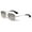 Silver - Grey Lens, variant on GLASS Lens Premium Square Pilot Metal Frame Sunglasses For Men Or Women UV400