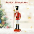 thumbnail image 3 of Gymax 32.5'' Outdoor Christmas Nutcracker w/High Hat & Beautiful Scepter Uniform & Boots Black, 3 of 6