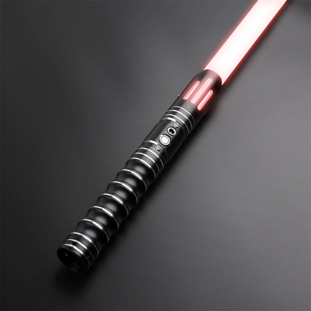 ZiaSabers Algol Custom Lightsaber - Black Realistic Metal Hilt Star Wars  Dueling Light Saber - RGB LED with 12 Preset Colors and Smooth Swing Sounds