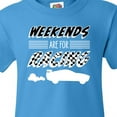 thumbnail image 4 of Inktastic Weekends Are for Racing Race Car Silhouette and Racing Flag Youth T-Shirt, 4 of 5