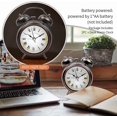 thumbnail image 3 of HD Glass Lens Metal Alarm Clock with Night Light European Retro Alarm Clock Silent Quartz Movement HD Glass Desk Clock 8.8 x 12.5 x 4.5cm, 3 of 5