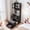 Black, variant on Danolapsi Vanity Desk with LED Lights Mirror & Power Outlet, Small Makeup Vanity Set with 4 Drawers and Cabinet, Compact Dressing Table with Cushioned Storage Chair and 3 Lighting Modes for Bedroom