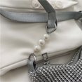 thumbnail image 4 of Bolsos de hombro de cuero PU con diamantes de imitación a la moda para mujer, monederos con perlas para las axilas, 4 of 9
