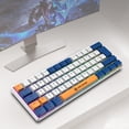 thumbnail image 3 of MAGIC-REFINER MK21 AKKO World Tour 60% Wired Mechanical Gaming Keyboard with RGB Backlight, Dye Sublimation PBT Keycaps, NKRO Programmable Red Switch for PC Mac PS4 Xbox one, 3 of 9
