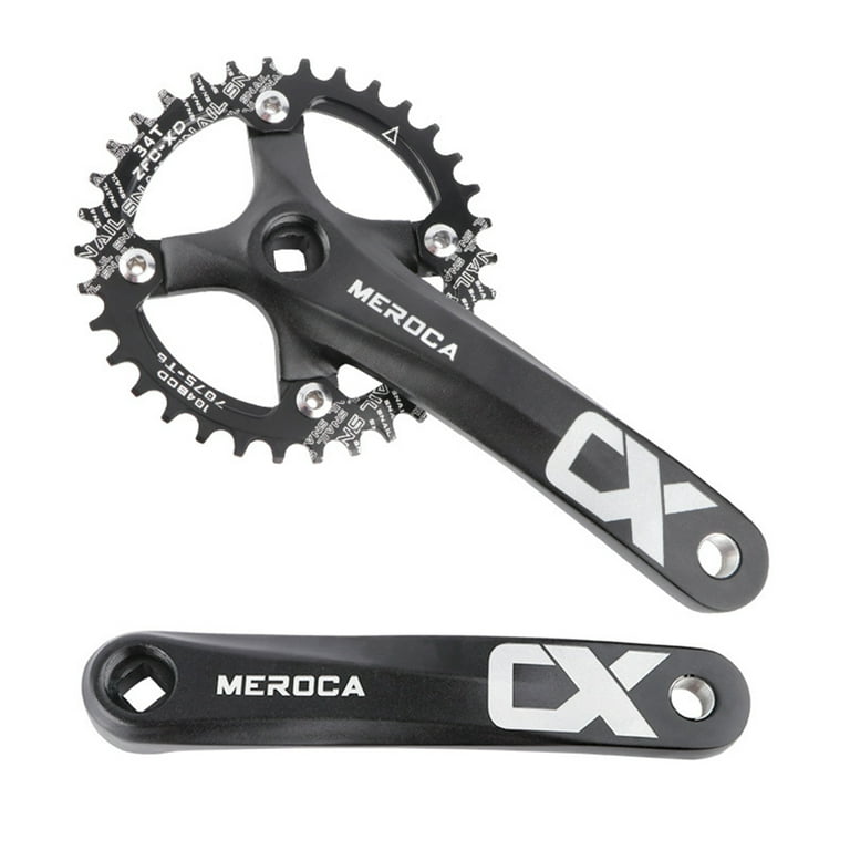 MEROCA Mountain Bike Right Left Crank Arms Single Crank Ring Set