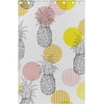 thumbnail image 5 of Coolnut Summer Fresh Pineapple Thermal Insulated Blackout Grommet Printed Window Curtain - 84x55 in - 100% Polyester 2 Panels, 5 of 6