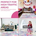 thumbnail image 6 of BNM Butterfly Kids Indoor Area Rug, 5' 7" x 8' 9", Magenta, 6 of 14