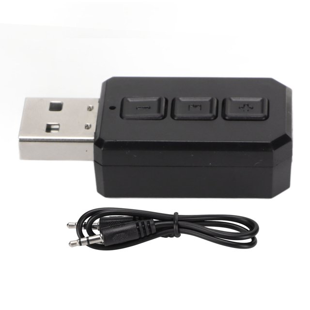 BT 5.0 Transmisor Receptor Llamada Manos Libres 2 en 1 Adaptador USB BT para Teléfonos Móviles TV de Coche
