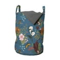 thumbnail image 1 of Botanical Laundry Bag, Repetitive Flowers Plants Butterflies Birds Blooming Garden Elements Theme, Hamper Basket with Handles Drawstring Closure for Laundromats, 13" x 19", Multicolor, by Ambesonne, 1 of 4