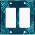thumbnail image 6 of Metal Light Switch Plate Cover Tropical Jungle Palm Leaves Blue Teal JGL006, 6 of 13