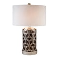 thumbnail image 4 of Deep Brown and Silver Geo Weave Table Lamp, 4 of 4