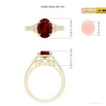 thumbnail image 5 of ANGARA Lab Grown 2 Ct Aeon Vintage Inspired Ruby Engagement Ring with Milgrain for Women in 14K Yellow Gold (Size-9x7mm) | July Birthstone, Anniversary, Jewelry Gift for Women | Lab-Grown Ruby Ring, 5 of 7