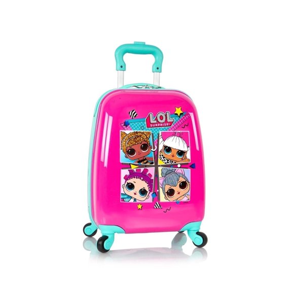 Lol Surprise Child Hardside Luggage - 18 inch Spinner Rolling Suitcase Travel Trolley for Kids