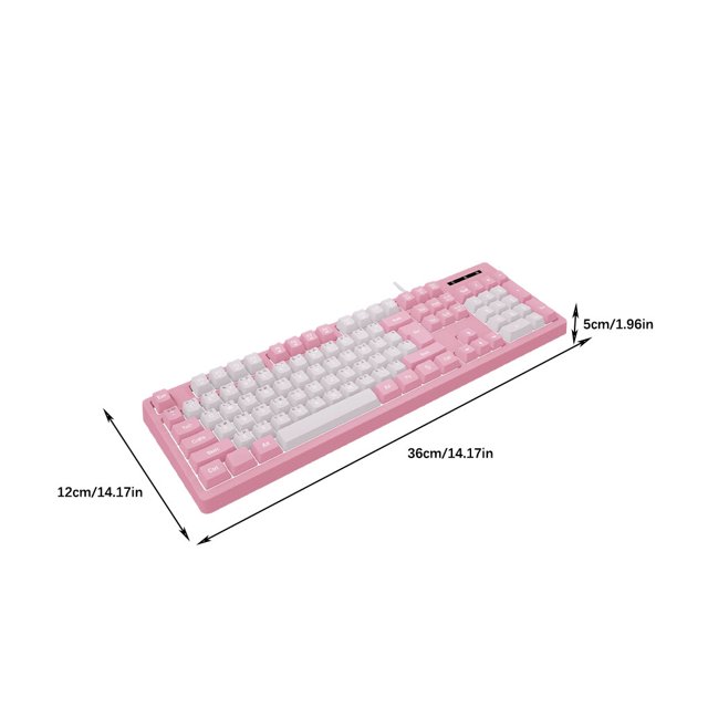 Mechanical Keyboard Light-transmitting Universal Gaming Keyboards Desktop Keypad 104-Keys Anti-oil Anti-skidding USB Desktop Keypad Office Type 1
