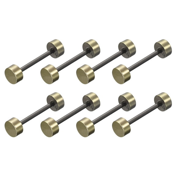 8Pack Metal Bag Strap Connect Buckles,25x35mm Purse Screw Fixing Rivets (Bronze Tone)