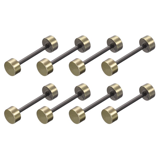 Unique Bargains 8Pack Métal Sac Sangle Connecter Boucles, 25x35mm Bourse Vis Rivets de Fixation (Bronze Ton)