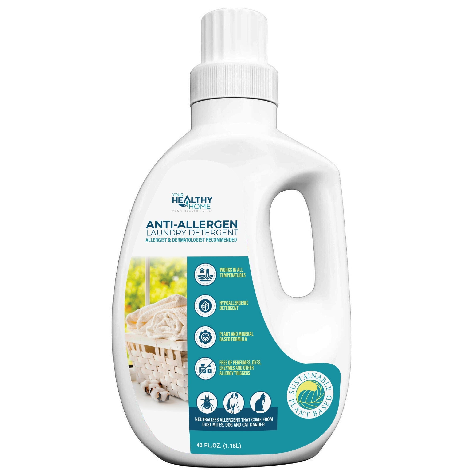 Allergen neutralizing Laundry detergent for pet dander, pollen and most