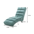 thumbnail image 4 of Chaise Lounge Chair, Electric Recliner Chair with Remote Control and Side Pocket, Modern Massage Long Lounger with 5 Modes for Office, Living Room,Bedroom, Teal, 4 of 9