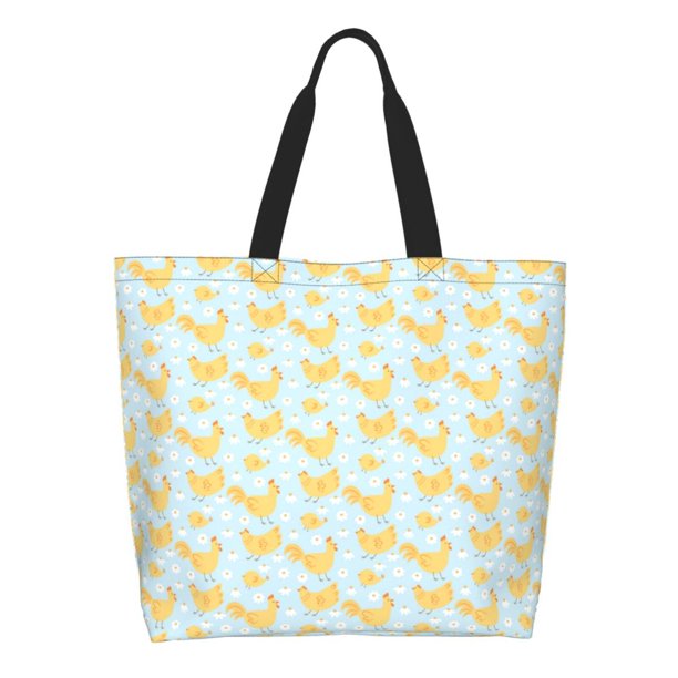 Balery Roosters Bolsa Tote Estilo Estético con Cremalleras, Bolsa de Hombro, Bolsa de Compras Grande y Plegable