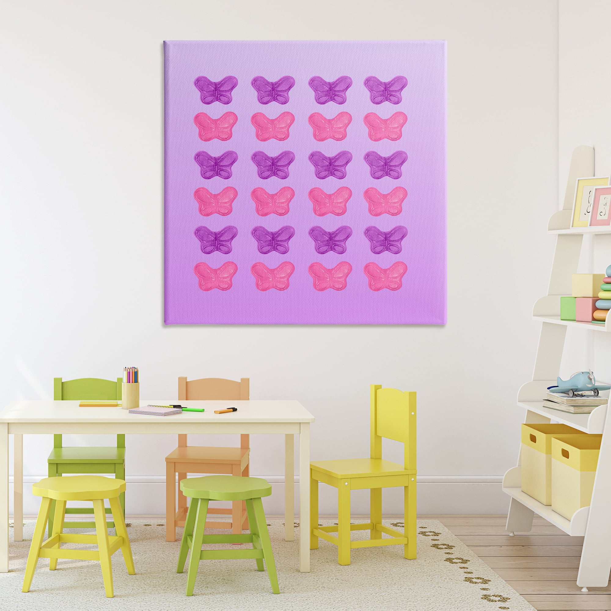 Stupell Industries Purple & Pink Butterfly Candies Canvas Wall Art, design by LISH Creative