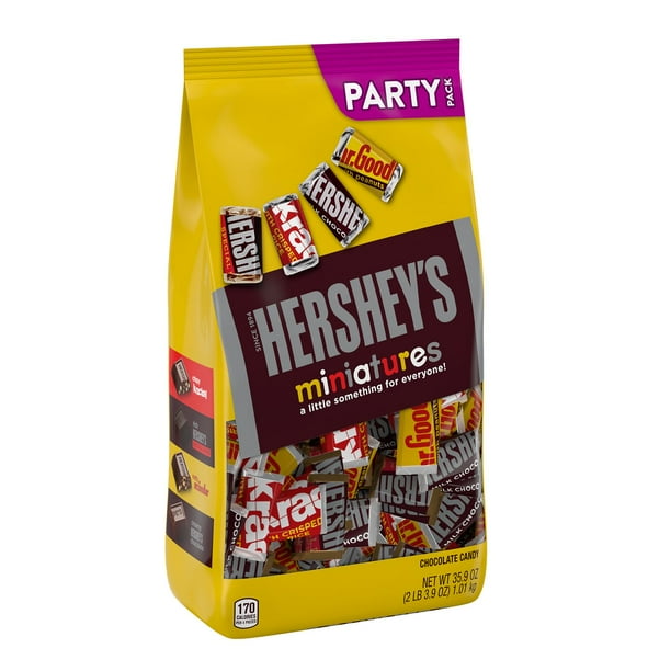 HERSHEY'S Miniatures Assorted Chocolate Candy, Individually Wrapped, 35