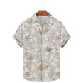 thumbnail image 1 of Styesk T-Shirts pour Homme Mode Homme Décontractée Chemise à Imprimé Feuilles à Manches Courtes avec Col, 1 of 5