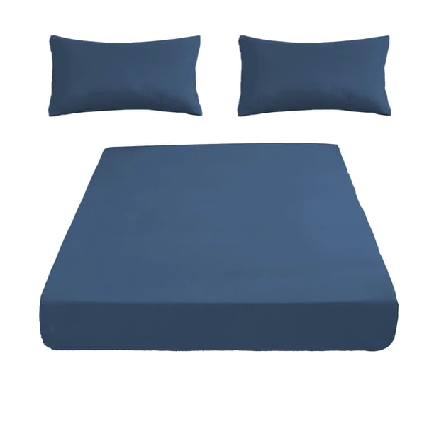 Sábana bajera ajustable de poliéster de 220 x 180 cm. Funda elástica antideslizante para colchón. Tejido suave y elástico. Se adapta a colchones de hasta 38 cm. Ideal como funda para sofá o cama