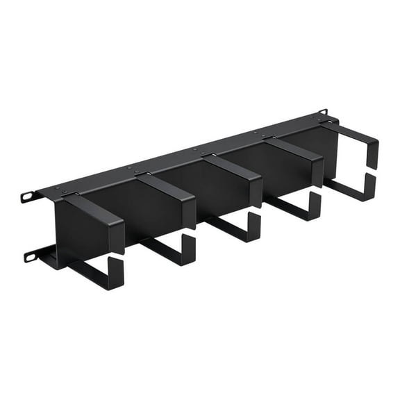 Tripp Lite Horizontal Server Rack Enclosure Cable Manager, Metal Rings, 2U Rack-Mount, Black, Standard Width, 5-Year Warranty (SRCABLERING2UHD)
