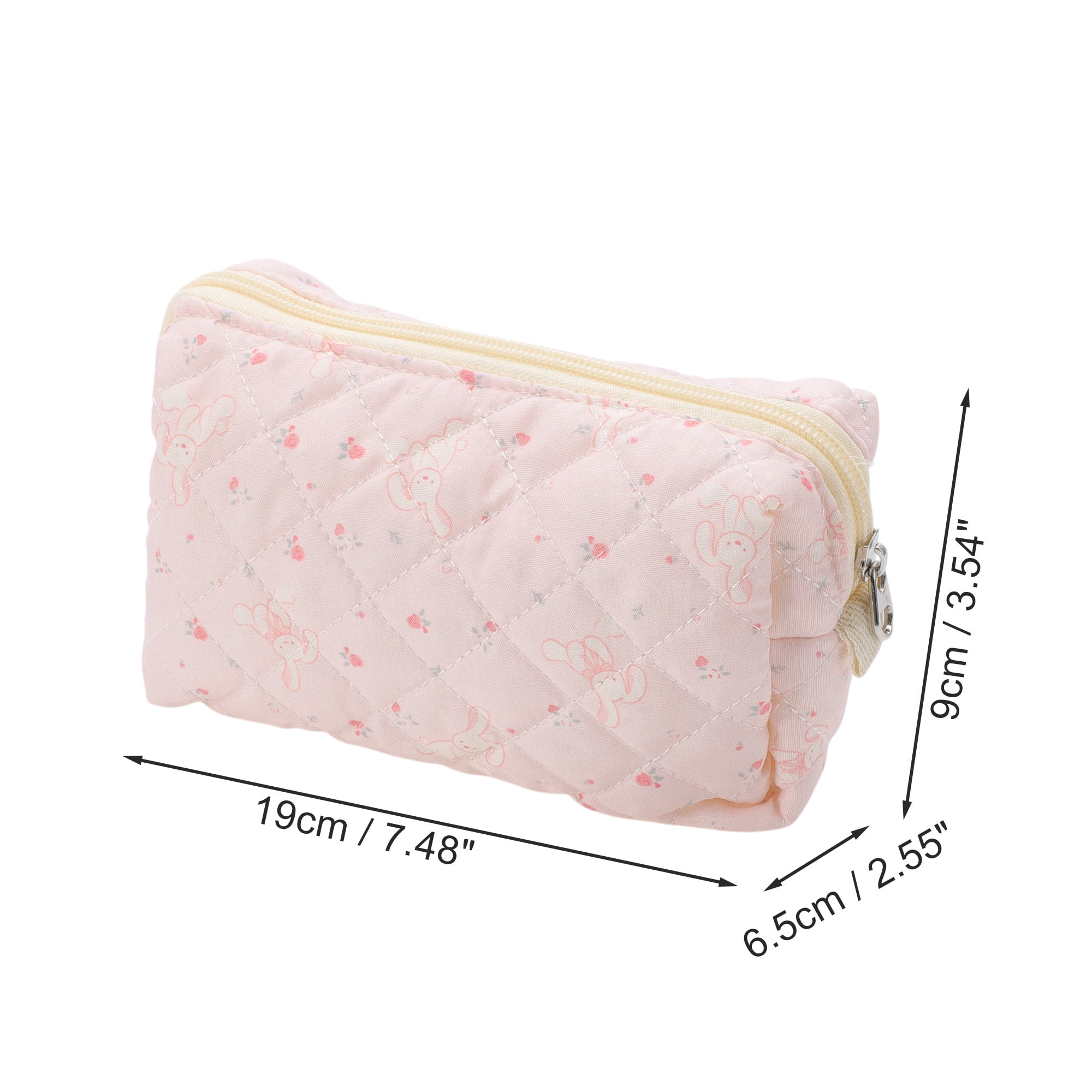 Unique Bargains Long-Eared Rabbit Makeup Bag Pink 1 Piece for Travel and Storage