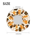 thumbnail image 4 of KLL Autumn Woodland Characters Pattern Shower Cap & Bath Cap for Women,Reversible Oversized Waterproof Shower Caps for all Hair Lengths,Elastic Reusable Bathing Hair Cap, 4 of 6