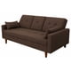 thumbnail image 4 of Sofá Cama Reclinable El Bazar Store Cancún Lino Chocolate Brazos Separados Respaldo Abatible, 4 of 7