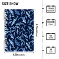 thumbnail image 2 of FORMRS 1-Subject Spiral Notebook 8" x 5" College Ruled 60 Refillable Sheet A5 Hard Cover, 2 Pack, Watercolor Shark Pattern, 2 of 7