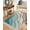 Turquoise Brown, variant on Teal Blue Ombre Cream Kitchen Runner Rug 2'x4', Modern Geometric Brown Aesthetic Washable Rug with Tassels, Non Slip Woven Cotton Bathroom Rugs Hallway Carpet for Foyer Bedroom Entry Back Door Decor