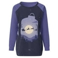 thumbnail image 4 of Chandail en Molleton de Noël pour Femmes 2023 Mode Imprimé de Noël Manches Longues Blouse Col Rond Chandail Décontracté Hauts Chandails en Molleton en Liquidation, 4 of 5