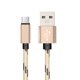thumbnail image 1 of Cateissary Cable de carga Micro USB 3A (máx.) 1/2M tipo C Cable de datos de carga rápida Cable de carga tejido de nailon para Cable Teléfono y Comunicación Oro 2 metros, 1 of 6